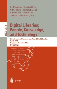 表紙画像: Digital Libraries: People, Knowledge, and Technology 1st edition 9783540002611