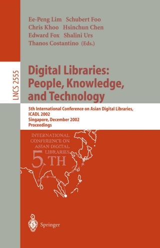 Imagen de portada: Digital Libraries: People, Knowledge, and Technology 1st edition 9783540002611