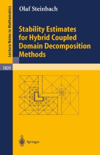 Titelbild: Stability Estimates for Hybrid Coupled Domain Decomposition Methods 9783540002772