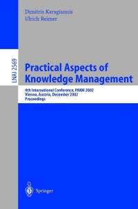 表紙画像: Practical Aspects of Knowledge Management 1st edition 9783540003144