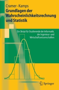 Titelbild: Grundlagen der Wahrscheinlichkeitsrechnung und Statistik 9783540363422