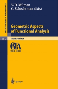 Imagen de portada: Geometric Aspects of Functional Analysis 1st edition 9783540004851