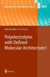 Imagen de portada: Polyelectrolytes with Defined Molecular Architecture I 1st edition 9783540005285