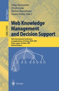 Cover image: Web Knowledge Management and Decision Support 1st edition 9783540006800