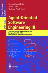 Imagen de portada: Agent-Oriented Software Engineering III 1st edition 9783540007135