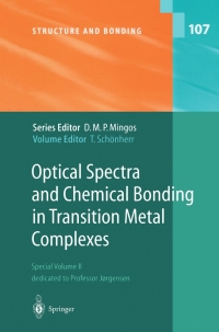 Cover image: Optical Spectra and Chemical Bonding in Transition Metal Complexes 1st edition 9783540008545