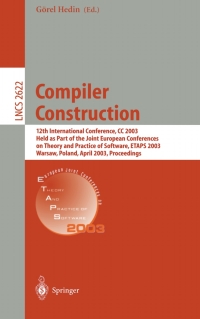 Cover image: Compiler Construction 1st edition 9783540009047