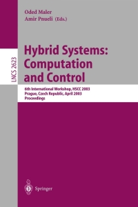 Cover image: Hybrid Systems: Computation and Control 1st edition 9783540009139