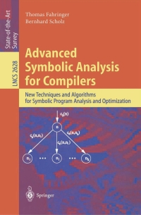 Omslagafbeelding: Advanced Symbolic Analysis for Compilers 9783540011859