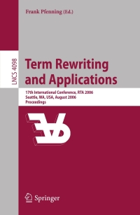 表紙画像: Term Rewriting and Applications 1st edition 9783540368342