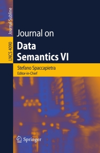 Cover image: Journal on Data Semantics VI 1st edition 9783540367123