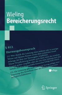 Cover image: Bereicherungsrecht 4th edition 9783540369271