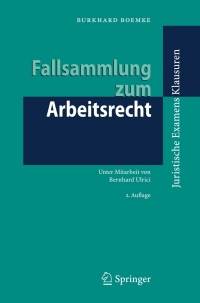 Imagen de portada: Fallsammlung zum Arbeitsrecht 2nd edition 9783540369806