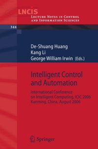 Immagine di copertina: Intelligent Control and Automation 1st edition 9783540372554