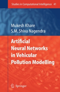 Cover image: Artificial Neural Networks in Vehicular Pollution Modelling 9783540374176