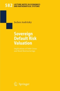 Cover image: Sovereign Default Risk Valuation 9783540374480