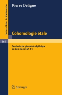 Cover image: Cohomologie Etale 9783540080664