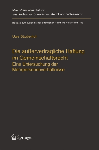 Cover image: Die außervertragliche Haftung im Gemeinschaftsrecht 9783540305200