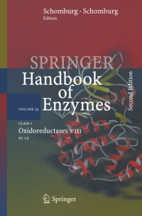 Titelbild: Class 1 Oxidoreductases VIII 2nd edition 9783540238539