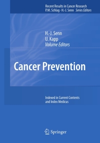 Cover image: Cancer Prevention 1st edition 9783540376958