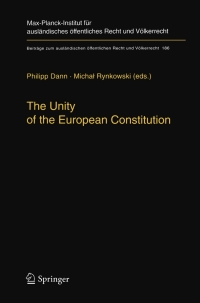 Cover image: The Unity of the European Constitution 1st edition 9783540354505