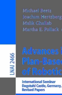 Cover image: Advances in Plan-Based Control of Robotic Agents 1st edition 9783540001683