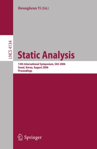 Cover image: Static Analysis 1st edition 9783540377566