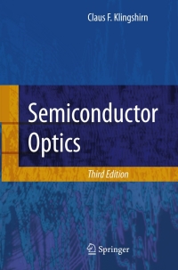 Cover image: Semiconductor Optics 3rd edition 9783540383451