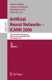 表紙画像: Artificial Neural Networks - ICANN 2006 1st edition 9783540386254