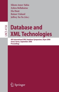 Immagine di copertina: Database and XML Technologies 1st edition 9783540388777