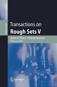 Imagen de portada: Transactions on Rough Sets V 1st edition 9783540393825