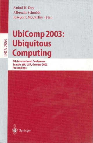 Imagen de portada: UbiComp 2003: Ubiquitous Computing 1st edition 9783540203018