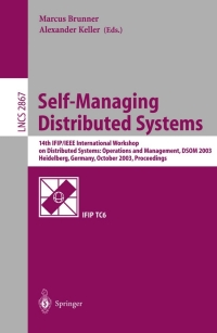 Cover image: Self-Managing Distributed Systems 1st edition 9783540203148