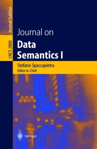 Titelbild: Journal on Data Semantics I 1st edition 9783540204077