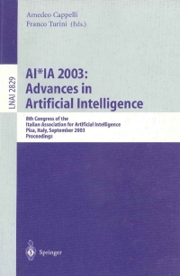 Cover image: AI*IA 2003: Advances in Artificial Intelligence 1st edition 9783540201199