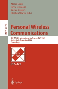 Imagen de portada: Personal Wireless Communications 1st edition 9783540201236