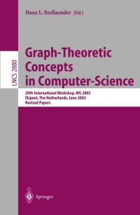 Cover image: Graph-Theoretic Concepts in Computer Science 1st edition 9783540204527