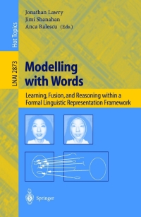 Imagen de portada: Modelling with Words 1st edition 9783540204879