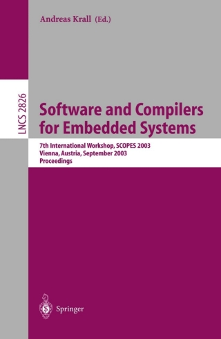 Imagen de portada: Software and Compilers for Embedded Systems 1st edition 9783540201458