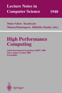 صورة الغلاف: High Performance Computing 1st edition 9783540411284