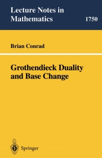 Cover image: Grothendieck Duality and Base Change 9783540411345