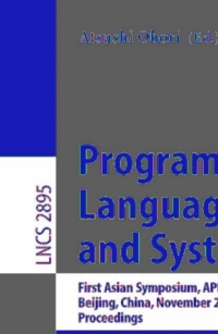 Cover image: Programming Languages and Systems 1st edition 9783540205364
