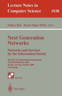 Cover image: Next Generation Networks. Networks and Services for the Information Society 1st edition 9783540411406