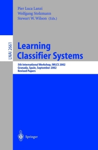 Cover image: Learning Classifier Systems 1st edition 9783540205449