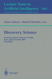 Cover image: Discovery Science 1st edition 9783540413523