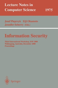 Cover image: Information Security 1st edition 9783540414162