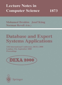 Cover image: Database and Expert Systems Applications 1st edition 9783540679783