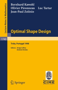 Cover image: Optimal Shape Design 9783540679714