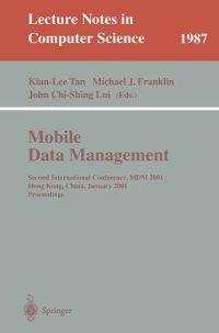 Cover image: Mobile Data Management 1st edition 9783540414544