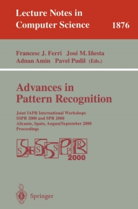 Imagen de portada: Advances in Pattern Recognition 1st edition 9783540679462